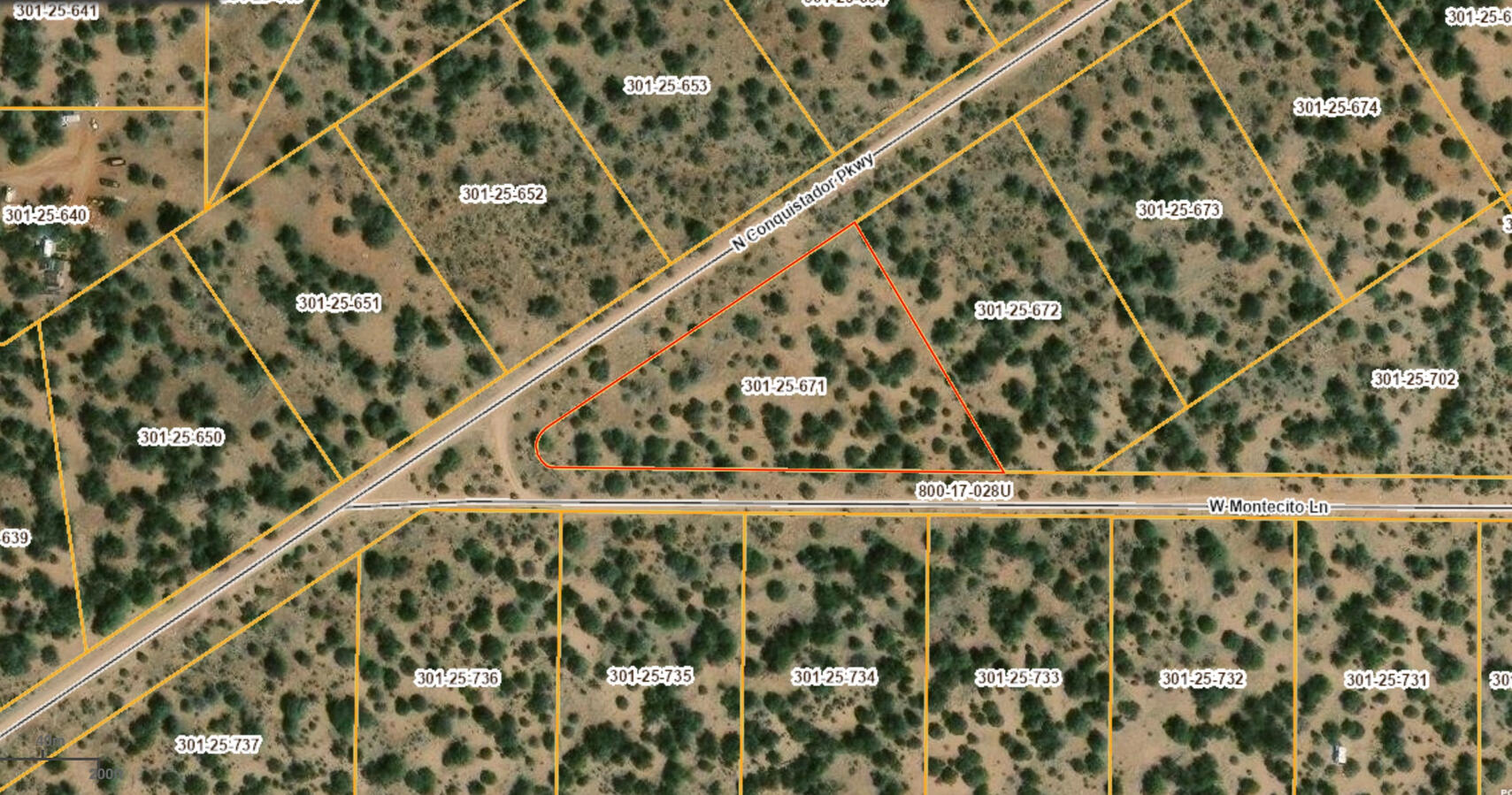 Corner Triangle - N CONQUISTADOR Pkwy, Seligman, AZ